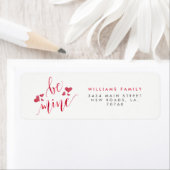 Waterverf Wees mijn Valentijnsdag Etiket (Insitu)