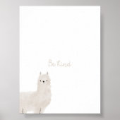 Waterverf Wees vriendelijk lama print (Voorkant)