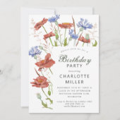 Waterverf wei gras verjaardag kaart (Voorkant)