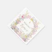 waterverf weide bloemen Doop Servet (Hoek)