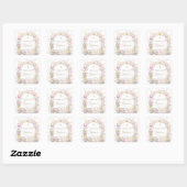 waterverf weide bloemen Doop Vierkante Sticker (Vel)