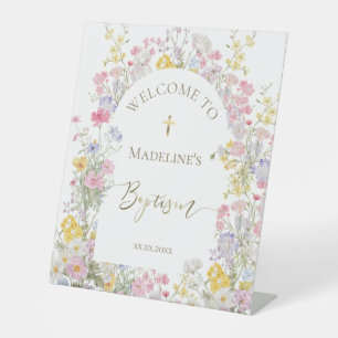 waterverf weide bloemen Doop welkom Reclamebord Met Voetstuk
