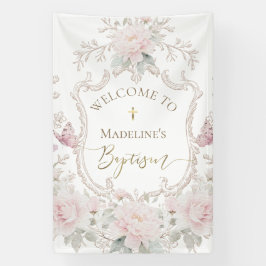 waterverf weide bloemen Doop welkom Spandoek