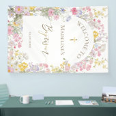 waterverf weide bloemen Doop welkom Spandoek (Beurs)