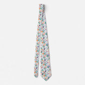 Waterverf Weide Bloemen Patroon Stropdas (Achterkant)