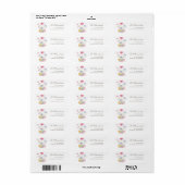 waterverf weide bloemen Retouradreslabel Etiket (Full Sheet)