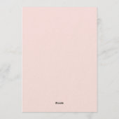 Waterverf Weide Bruiloft met Blush Tint Kaart (Achterkant)