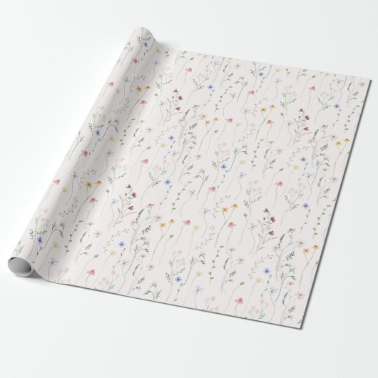 waterverf weide cadeaupapier (Uitgerold)