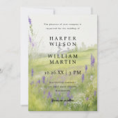 Waterverf weide Landschap bruiloft uitnodiging (Voorkant)