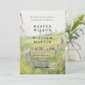 Waterverf weide Landschap bruiloft uitnodiging (Staand voorkant)