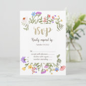 Waterverf Weide met Wilde Bloemen Kaart (Staand voorkant)