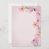 Waterverf Weide Roze Boho Bloemen Kaart (Achterkant)