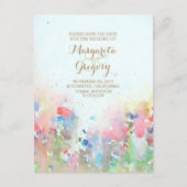 waterverf weide Save the date briefkaarten (Voorkant)