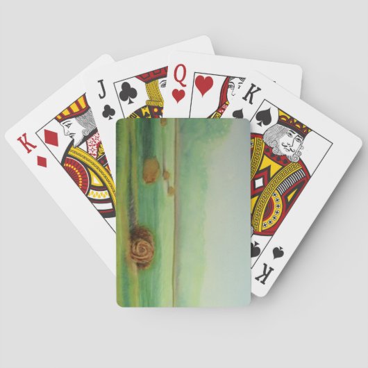 Waterverf weide speelkaarten (Achterkant)