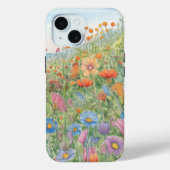 Waterverf weide van Pastel Wildflower Case-Mate iPhone Case (Achterkant)