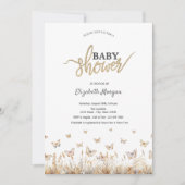 Waterverf weide vlinders Baby shower Kaart (Voorkant)