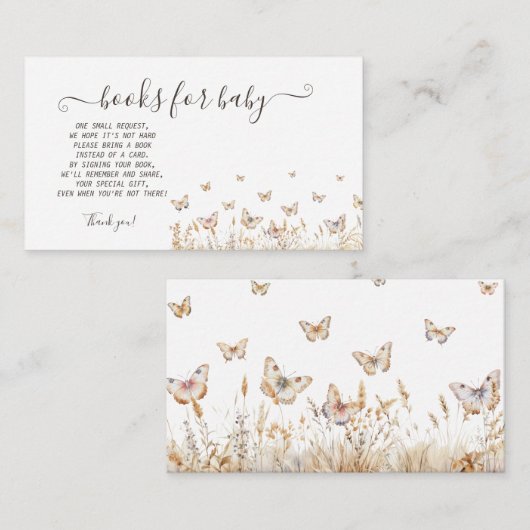 Waterverf weide vlinders behuizing Kaart (Voorkant / Achterkant)