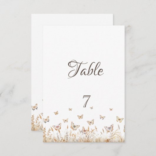 Waterverf weide vlinders kaart (Voorkant / Achterkant)