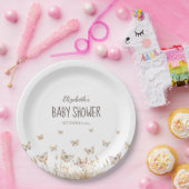 Waterverf weide vlinders papier Borden Papieren Bordje (Feest)