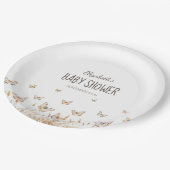 Waterverf weide vlinders papier Borden Papieren Bordje (Gekanteld)