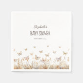 Waterverf weide vlinders servet (Voorkant)