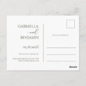 Waterverf Weide Wilde Bloem Bewaar de Datum Trouwk Briefkaart (Achterkant)