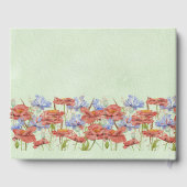 waterverf weide wilde bloemen bruiloft gastboek gastenboek (Achterkant)