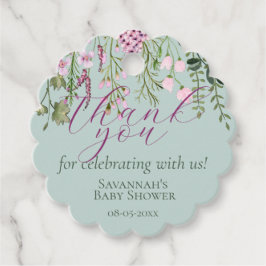 Waterverf weide wilde bloemen Floral Hartelijk dan Bedankjes Labels