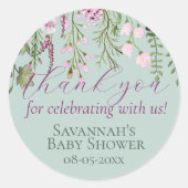 Waterverf weide wilde bloemen Floral Hartelijk dan Ronde Sticker (Voorkant)