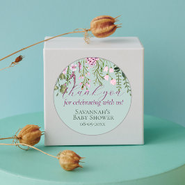 Waterverf weide wilde bloemen Floral Hartelijk dan Ronde Sticker