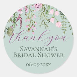 Waterverf weide wilde bloemen Floral Hartelijk dan Ronde Sticker