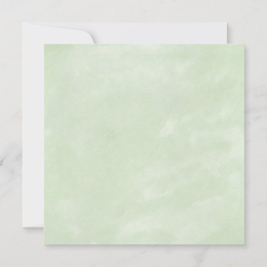 Waterverf weide wilde bloemen kruipen bruiloft kaart (Achterkant)