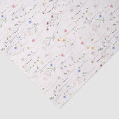 waterverf weide, wilde bloemen zacht roze tissuepapier (Detail)