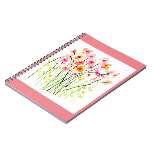 Waterverf weidebloei notitieboek (Linkerzijde)