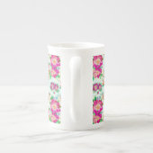 Waterverf weidebloemen porselein kop (Achterkant)