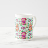 Waterverf weidebloemen porselein kop (Voorkant rechts)