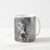 WATERVERF WEIMARANER BW CERAMIC MOK (Voorkant rechts)