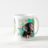 WATERVERF WEIMARANER MOK (Voorkant rechts)