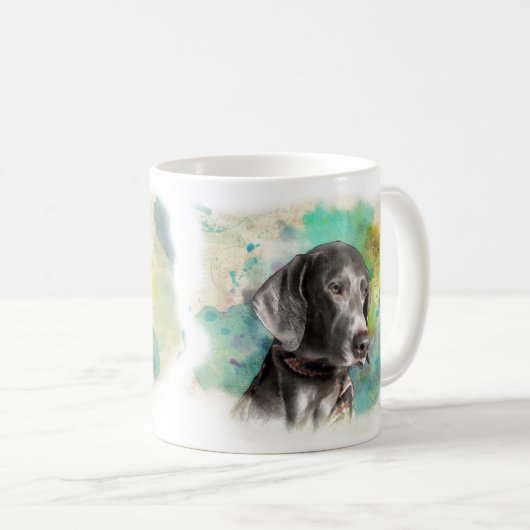 WATERVERF WEIMARANER MOK (Voorkant rechts)