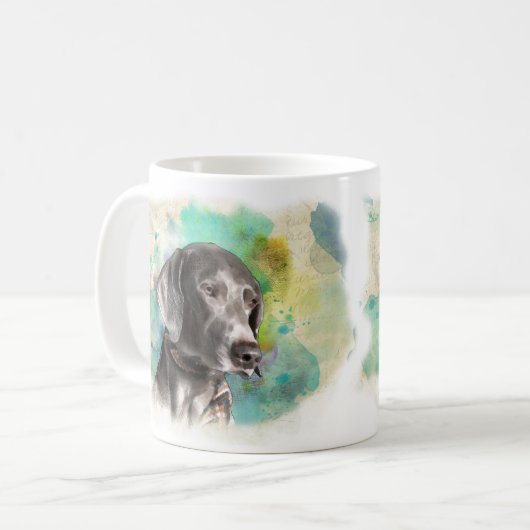 WATERVERF WEIMARANER MOK (Voorkant links)