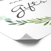 Waterverf weke Kaarten en cadeautjes weddenschap P Poster (Hoek)