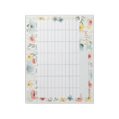 Waterverf wekelijkse planner notitieblok (Linkerzijde)