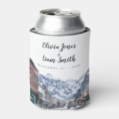 Waterverf Welkom bij Telluride Wedding Welkom Blikjeskoeler (Blikje Voorkant)