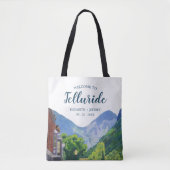Waterverf Welkom bij Telluride Wedding Welkom Tote Bag (Voorkant)