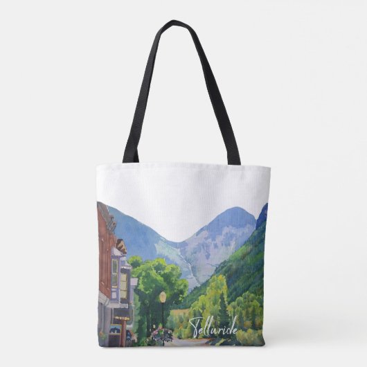 Waterverf Welkom bij Telluride Wedding Welkom Tote Bag (Achterkant)