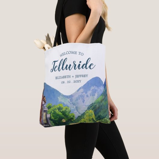 Waterverf Welkom bij Telluride Wedding Welkom Tote Bag (Dichtbij)