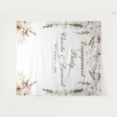 Waterverf Welkom Elegant Boho Engagement Party Wandkleed (Voorkant (horizontaal))