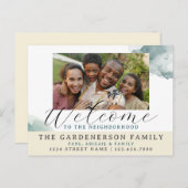 Waterverf Welkom in de buurt Briefkaart (Voorkant / Achterkant)