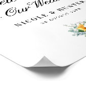 waterverf - welkomstbord voor zonnebloemen poster (Hoek)