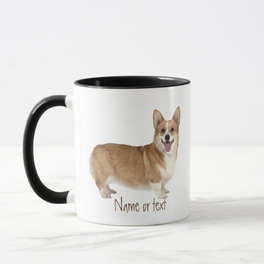 Waterverf Welsh Corgi Pet Dog Aangepast Mok (Links)